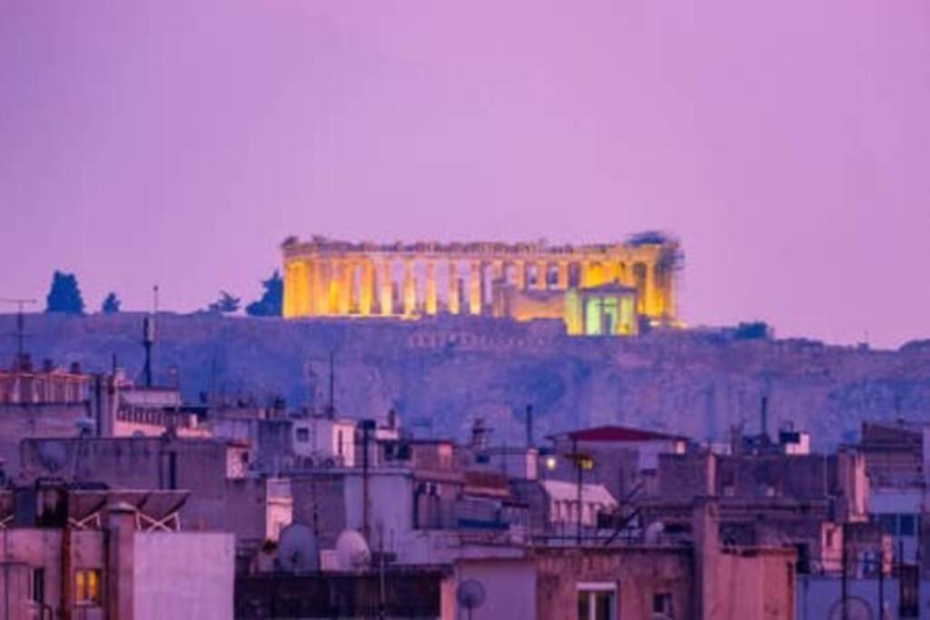 Charming Rooftop Nest With Awesome Acropolis View Downtown Athens Luaran gambar